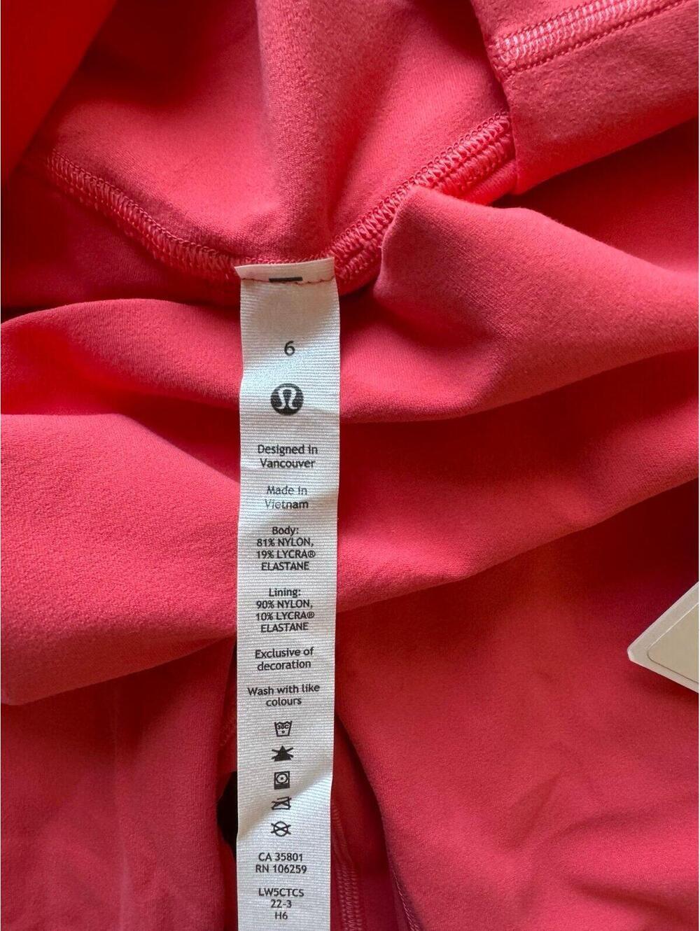 Lululemon Align High Rise 25” Double Lined, Pale Raspberry Size 6 NWT - Picture 6 of 7